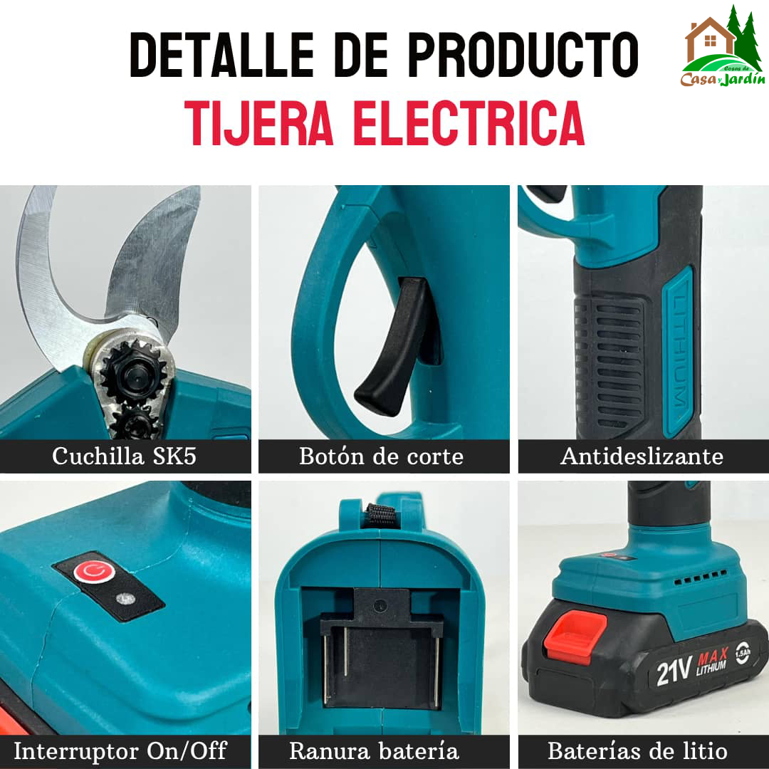 Motosierra y Tijera Telescópica de Altura a Batería 21V 